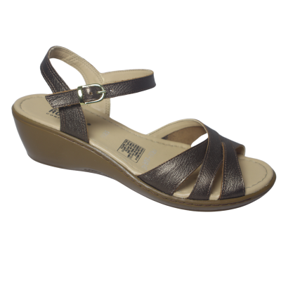 Sandalia de Cuero para Mujer R&oacute;mulo Ref 5890 Chocobronce | Calzado C&oacute;modo y Ergon&oacute;mico | Tus Pasos Bogot&aacute;